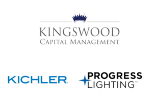 logos of Kingswood Capital Management, Kichler, and Progress Lighting